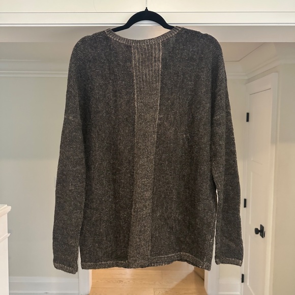 ANAGRAM Grey and Taupe Baby Alpaca Sweater - Size L. Super-cozy! - Picture 7 of 12